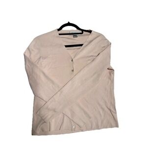 Brooks Brothers Silk Sweater Blend Womens M Pink Old Money Quiet Luxury Button